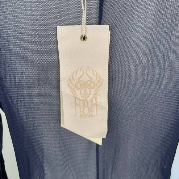 We Are HAH Mama C Sheer Lace Slip Maxi Dress In Navy Size XS New - Picture 14 of 16